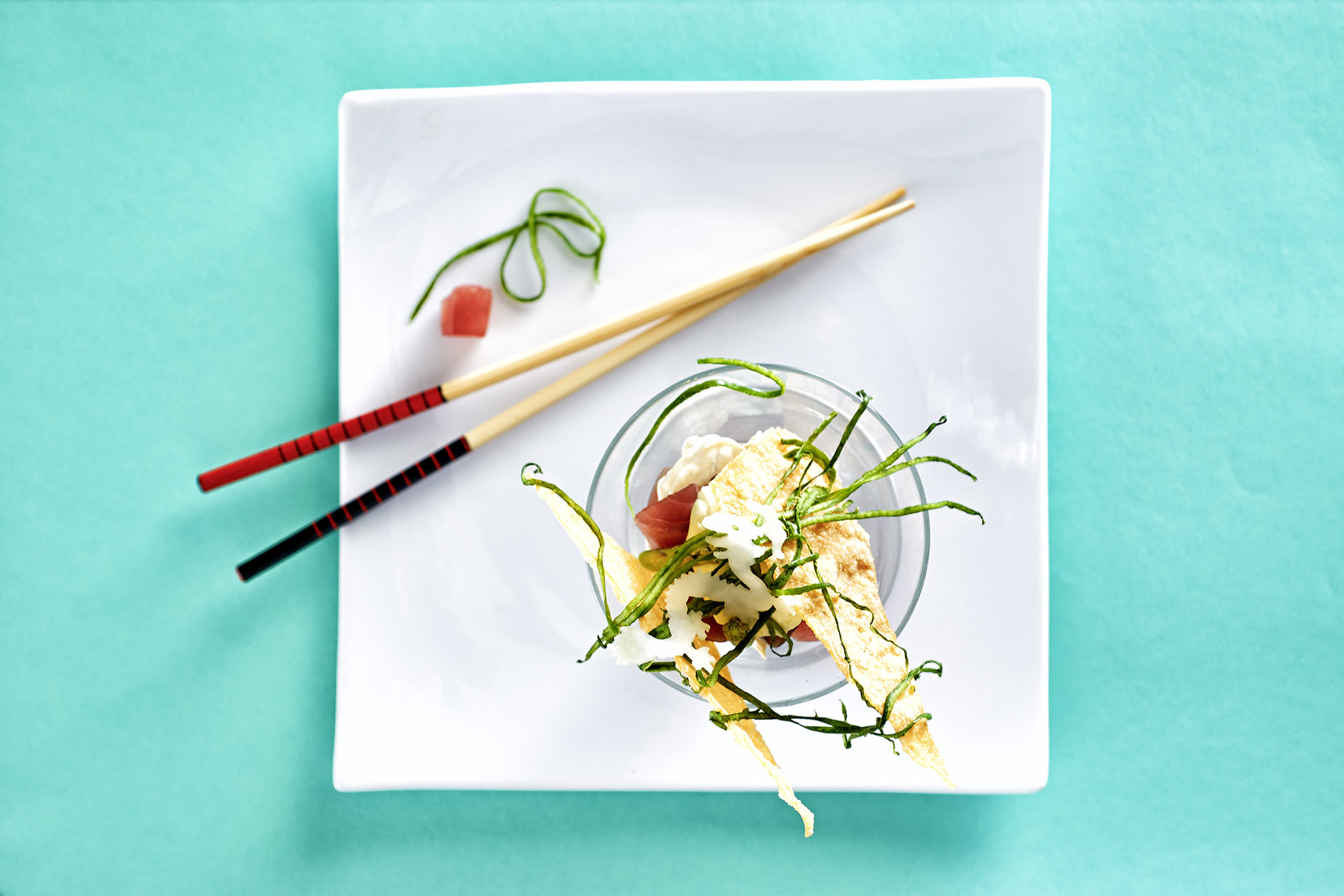 Food Fotografie asiatisches Gericht Draufsicht